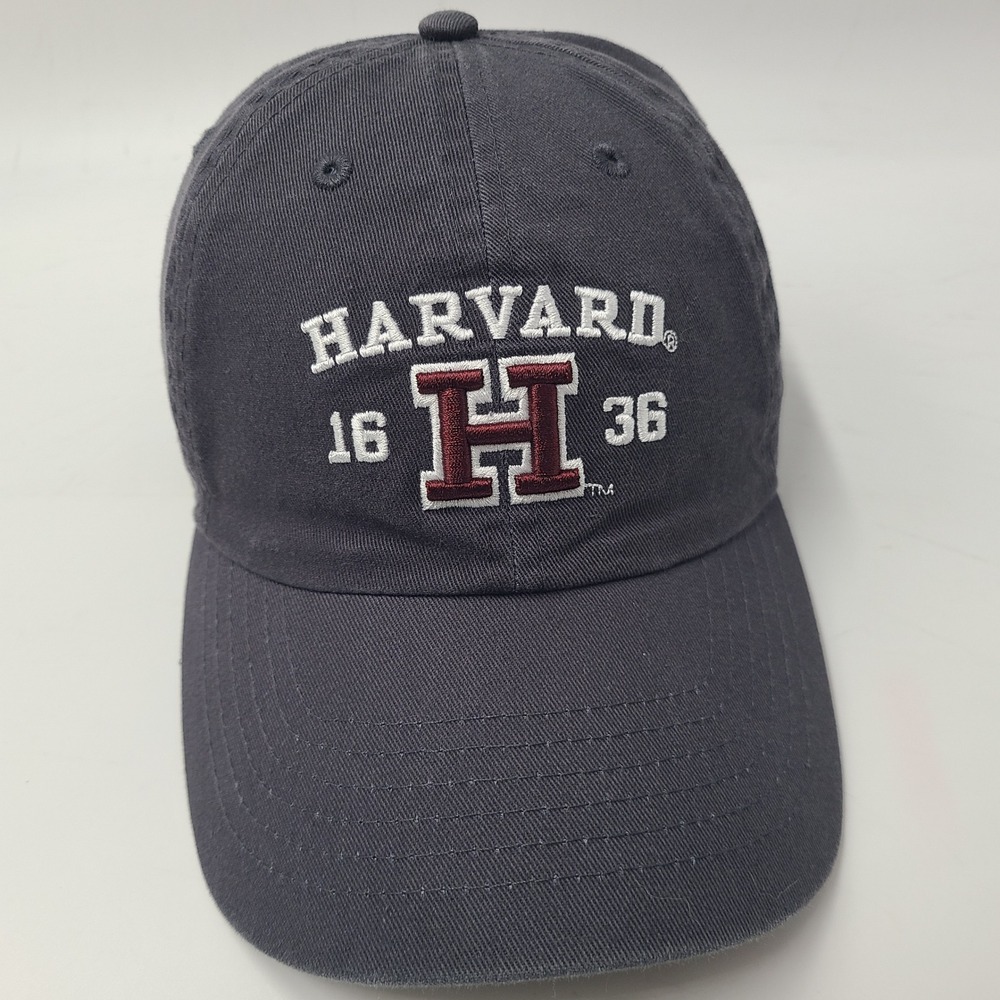 Harvard Crimson Hat Strapback‎ Bay State Apparel Gray NCAA Ivy League 1636 Men